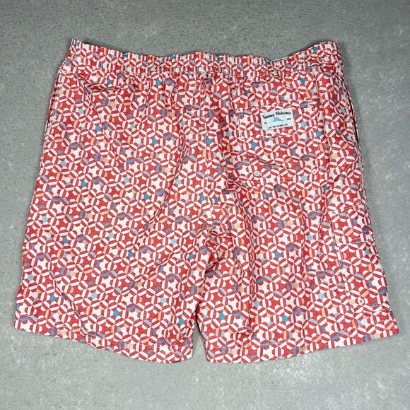 Tommy Bahama Board Shorts Swim Trunks Men’s 2XL Live The Island Life Geo Print - Picture 8 of 12